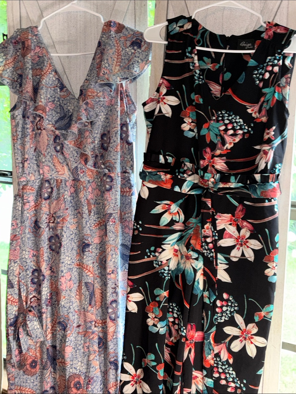 2 Classy Floral Ladies Jumpsuits, Ankle-Length, Wide Leg